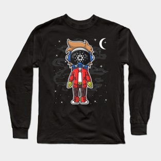 Hiphop Astronaut Cardano Crypto ADA Coin To The Moon Token Cryptocurrency Wallet Cardano HODL Birthday Gift For Men Women Kids Long Sleeve T-Shirt